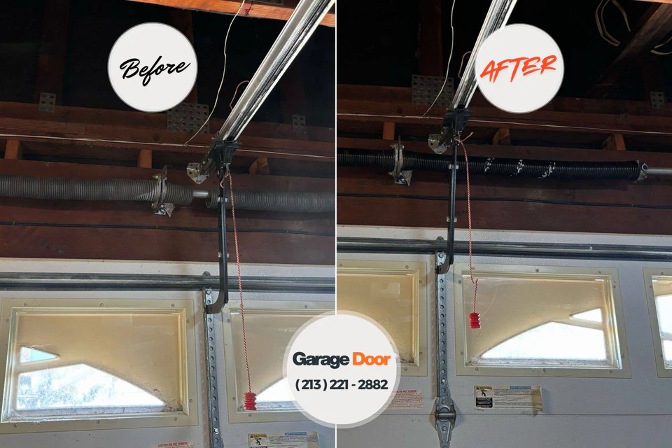 Before and after: garage door repair Fordyce, AR